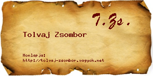 Tolvaj Zsombor névjegykártya