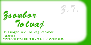 zsombor tolvaj business card